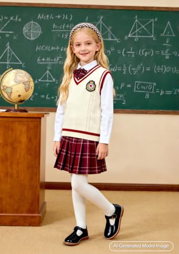 Image of PHIRAMIN Toddler Girl Mary Jane Student Oxford Shoes-Little Girl School Uniform Shoes for Wedding Party