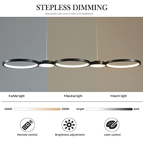 Suspension vintage à LED d'intensité variable avec longue bande de plafond - 6