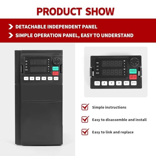Nakkaa VFD 4KW 220V Variable Frequency Drive 4HP 1 or 3 Phase 50/60HZ Input 0-3200HZ Output 17A Inverter Converter Variable Frequency Controller for CNC Spindle Motor Speed Control