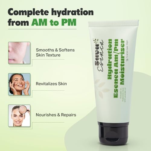 Image of Hydration Moisturiser Face Cream 50g for Women & Men, Daily AM PM Use, Lightweight Non-Greasy Moisturizer, Day & Night Hydrating Care for Soft Smooth Skin, Suitable for All Skin Types