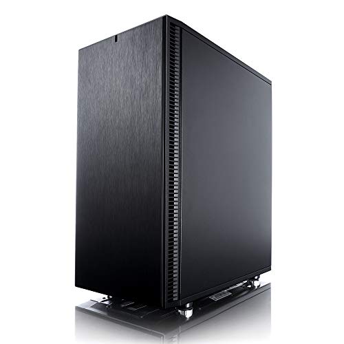 Fractal Design Define C Tempered Glass - Compact Mid Tower Computer Case - ATX - High Airflow And Silent Computing with ModuVent Technology - 2x 120mm Silent Fans included - PSU Shroud - Black TG