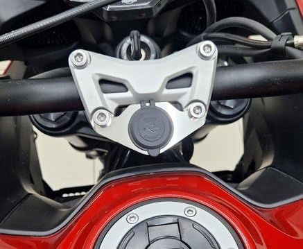 Mensola da manubrio Cosmo con doppia presa USB compatibile con Triumph Tiger Sport 660 2022-2025 / Tiger Sport 800 2025-