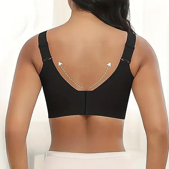 Womens Seamless Bras Comfort Ribbed Wireless Push Up Full Coverage Sports Bra - Image 2
