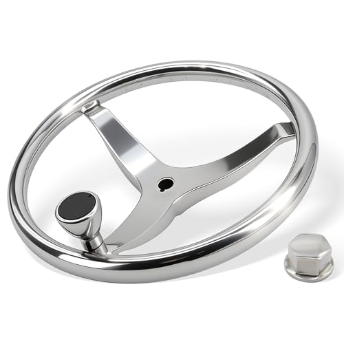 Jecoupoon 13-1/2 Universal Boat Steering Wheel