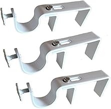NONO Bracket - Outside Mounted Blinds Curtain Rod Bracket Attachment Set of 3 (White)