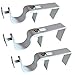 NoNo Bracket - Outside Mounted Blinds Curtain Rod Bracket Attachment Set of 3 (White)