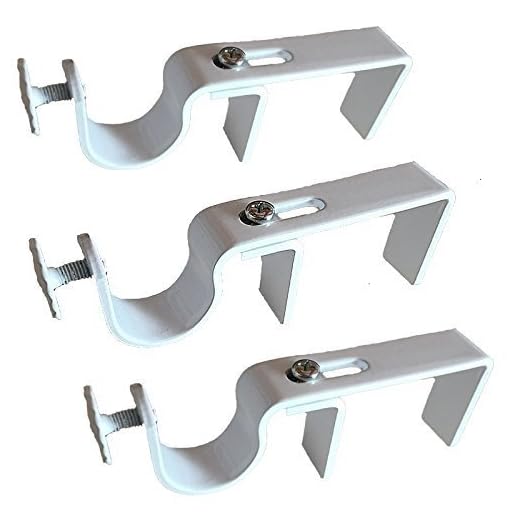 NONO Bracket - Outside Mounted Blinds Curtain Rod Bracket Attachment Set of 3 (White)