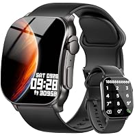 Poounur – Smartwatch Damen Herren, 2.01" HD AMOLED Curved Smartwatch m