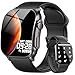 Smartwatch Damen Herren, 2.01" HD AMOLED Curved Smartwatch mit Bluetooth-Anrufe, Fitnessuhr mit Pulsmesser Schlafmonitor Schrittzähler, IP68 Wasserdicht, Lange Akkuleistung, Smart Uhr für iOS Android
