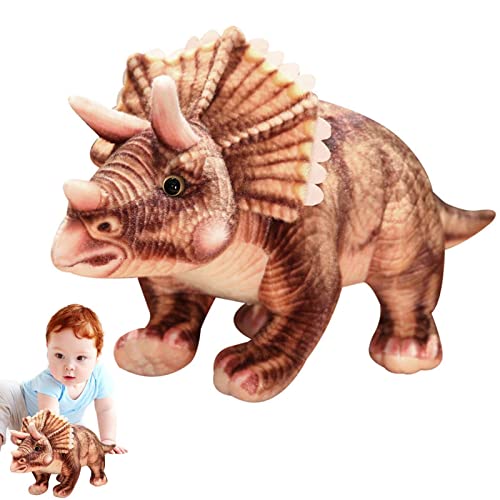 Fowybe Juguete de Peluche Triceratops, Peluches de Dinosaurio para niñas, Peluche de Triceratops, Animal de Peluche de Dinosaurio, Regalos de Juguete de Peluche para niños, Juguetes de Peluche Cover