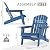 Outdoor Wooden Adirondack Chair with Pre-Assembled BackRest & SeatBoard, Patio Chair for Garden Backyard Lawn Deck Pool Beach Firepit