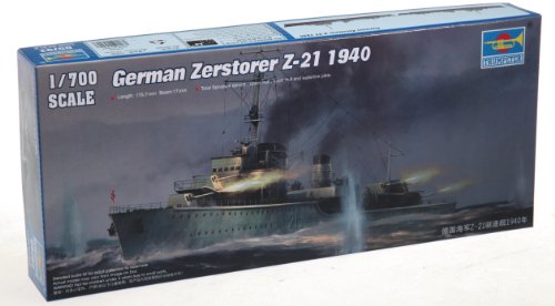 Preisvergleich Produktbild Trumpeter 05792 Modellbausatz German Zerstörer Z-21 1940