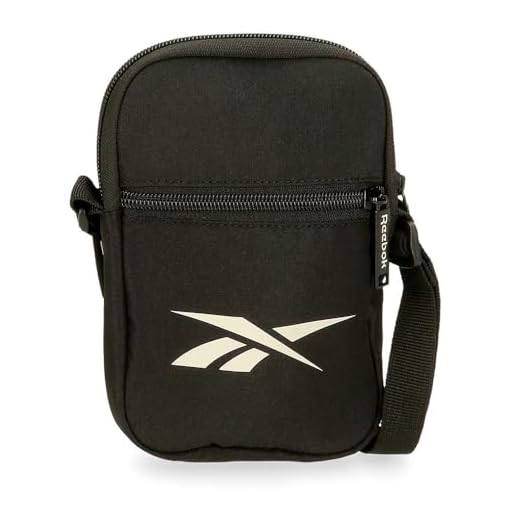 Reebok Malden Bandolera Pequeña Negro 12x17x2,5 cms Poliéster by Joumma Bags