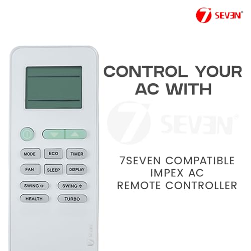 Image of 7SEVEN Compatible Impex Ac Remote Original GYKQ-52 Model 145 with ECO Hotkey Suitable for Split and Window Air Conditioner Recommend to Match Exisiting Remote Control Key by Key