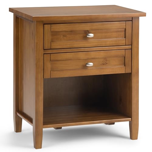 SIMPLIHOME Warm Shaker Bedside Table - 24 inch Wide...