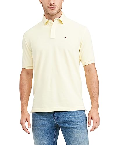 Image of Tommy Hilfiger Mens Short Sleeve Cotton Pique Polo Shirt in Regular Fit