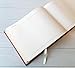 Gallery Leather Wedding Guest Book - Great for Reception, Baby and Bridal Shower, Birthday Party and Vacation Home - 192 Lined Pages to Sign in, add Polaroid Photo - Hardcover 9x7