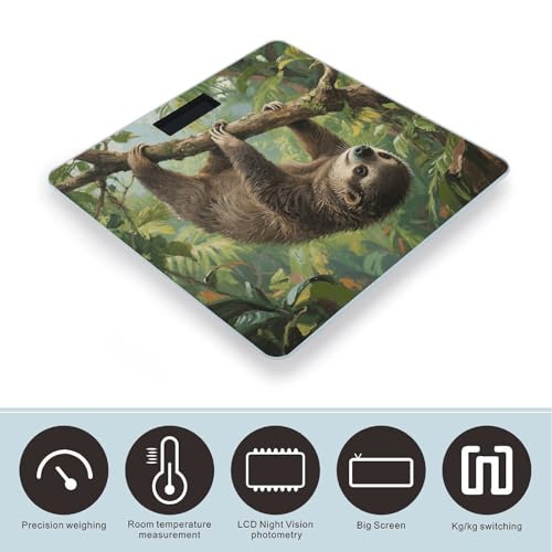 Báscula Digital de Baño con Pantalla LED y Vidrio Templado miniatura 3