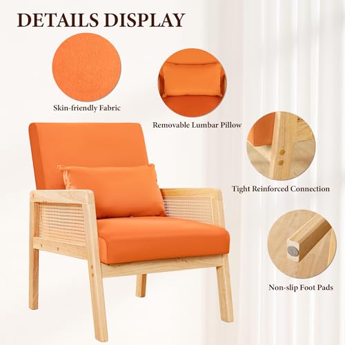 Sillón plegable terciopelo naranja miniatura 6