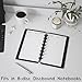 Discbound Undated Daily Plan Paper Refill, 120 GSM, 100 Sheets (200 Pages/Days), 8 Disc Pre-Punched Inserts, Loose Leaf, White, 5.5 inch x 8.5 Inch, Daily To-Do, Notes, and Scheduling