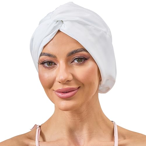 Adjustable Silk Satin Bonnet for Sleeping Hair Wrap, Double Layer...