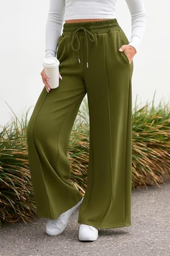 Image of Q - RIOUS Women's Wide Leg Drawstring Relaxed Fit Trouser