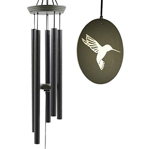Wind Chimes for Outside, 33 Inch Wind Chimes Outdoor Tuned Soothing Melody, Memorial Wind Chimes Gifts for Mom/Grandma, Hummingbird Wind Chimes Outdoor Decoration, Patio, Garden, Yard.