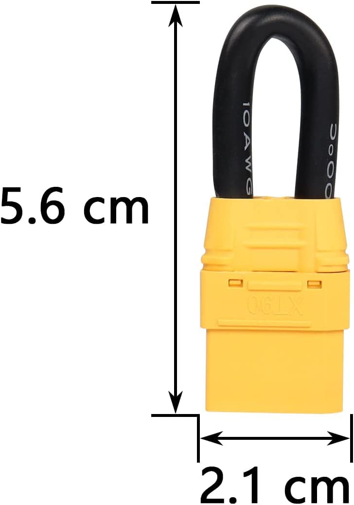 CERRXIAN XT90 - Conector De Cortocircuito Hembra, Conector De Bucle De Enchufe Doble Circuito A Un Solo Circuito Para Bateria Rc Lipo Fpv Paquete CERRXIAN XT90 - Conector De Cortocircuito Hembra, Conector De Bucle De Enchufe Doble Circuito A Un Solo Circuito Para Bateria Rc Lipo Fpv Paquete