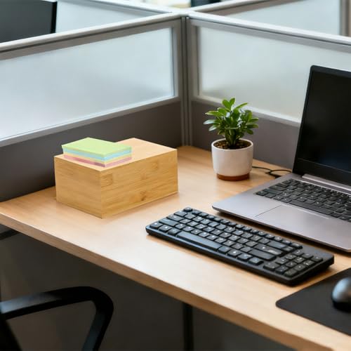 A8 Karteikasten mit Karteikarten, A8 Karteikarten Box Holz mit 4 Herausnehmbar Trennwänden 200 Bunten Karteikarten, Karteikasten A8 Lernbox mit Deckel für Schulen Heim Büro(Inklusive Index Card)