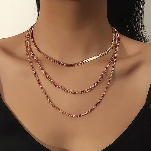 Roe Dolph Layered Snake Chain Choker Necklaces for Women Roe Dolph Layered Snake Chain Choker Necklaces for Women