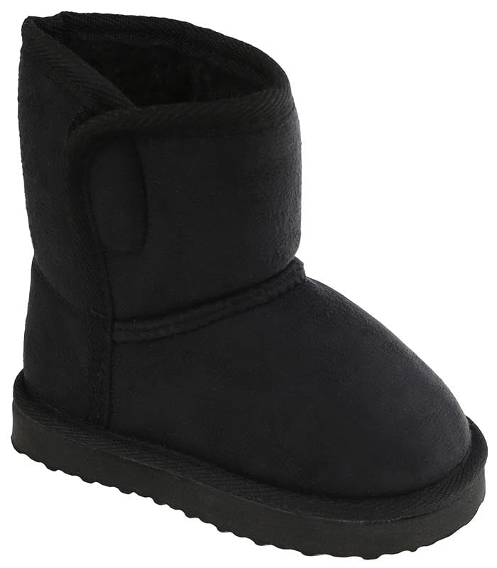 Capelli New York Toddler Girls Faux Suede Lined Solid Fashion Boots Black 5