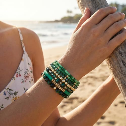 Pulsera bohemia de cuentas de madera para hombres y mujeres miniatura 5