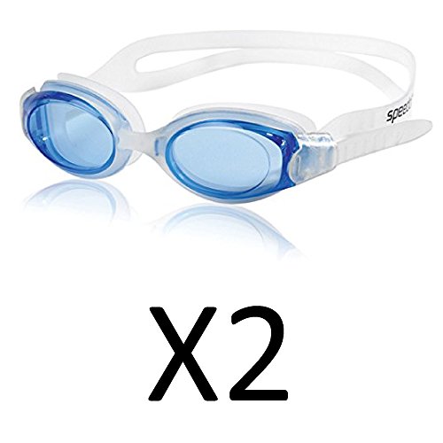 Speedo FIT Hydrosity Adult Swim Goggle, Blue (Pack of 2)