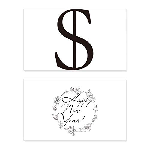 Symbole monétaire dollar américain pour carte de vœux du Nouvel An