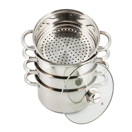 Dampfgarer-set Töpfset Dampfkochtöpfe Kinghoff (5 Elemente)