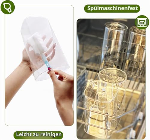 Foto von Withosent Vorratsdosen Glas 6er Set, 750ml/1150ml/1500ml Vorratsgläser mit Deckel Eckig, Großer Glasbehälter Vorratsglas mit Holzdeckel, Aufbewahrung Gläser Küche für Pasta, Müsli, Bohnen, Cornflakes