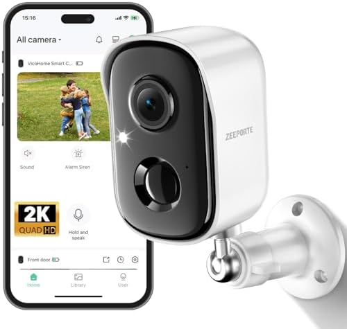 Security Cameras Wireless Outdoor, 2K Cameras for Home Security w...