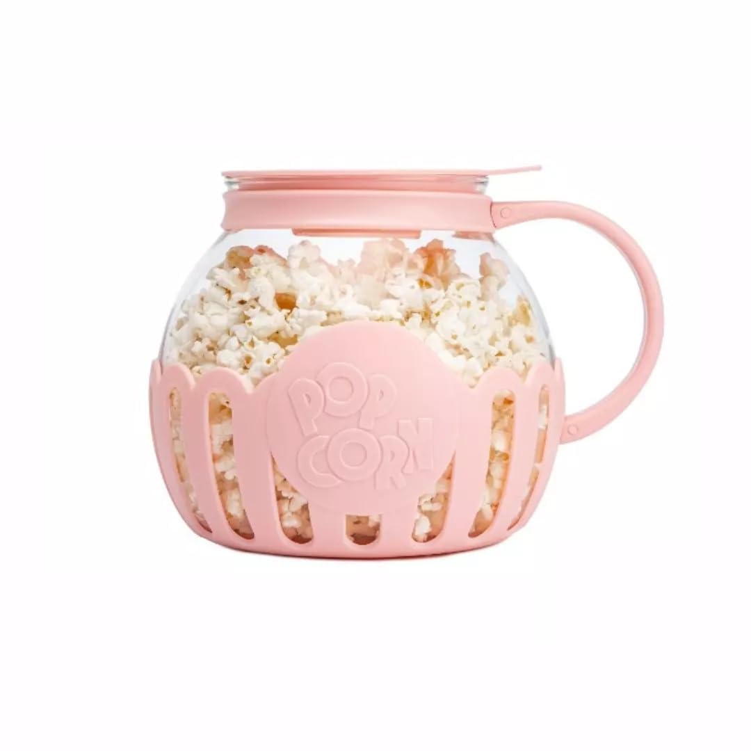 Scheibe Microwave Popcorn Popper Glass Bowl, 3-in-1 Lid, Measures Kernels and Melts Butter, Made Without BPA Temperature Safe, Dishwasher Safe-picture-16