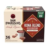 Don Francisco's Kona Blend Medium Roast Coffee Pods - 36 Count - Recyclable Single-Serve Coffee Pods, Compatible with your K-Cup Keurig Coffee Maker (Including 2.0)