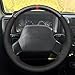 MEWANT Steering Wheel Cover for Jeep Wrangler TJ Cherokee XJ 1997-2002 Hand-Stitched Steering Wheel Wrap