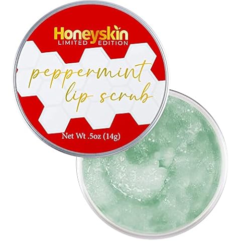 Honeyskin Peppermint Lip Scrub and Exfoliator Cover
