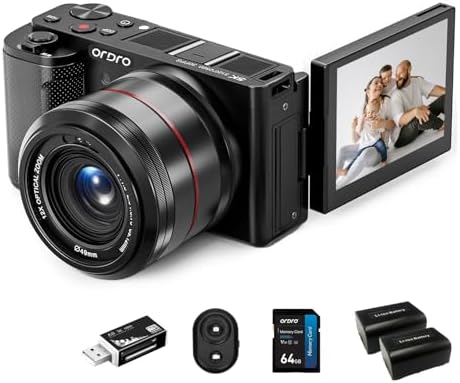 Fotocamera Mirrorless ORDRO G730 – Video 5K, Zoom Ottico 12X, Schermo Vari-Angolo 3,2" Con AF/MF E Scheda 64GB Inclusa (Nero) - 3