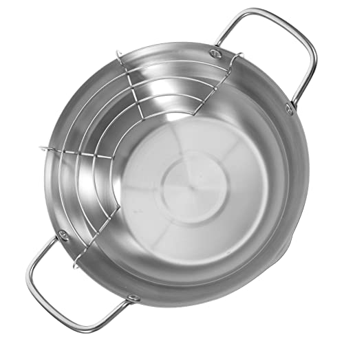 MAGICLULU Mini Japanese Tempura Fryer Pot Stovetop Deep Fryer Basket Non-stick Frying Pan