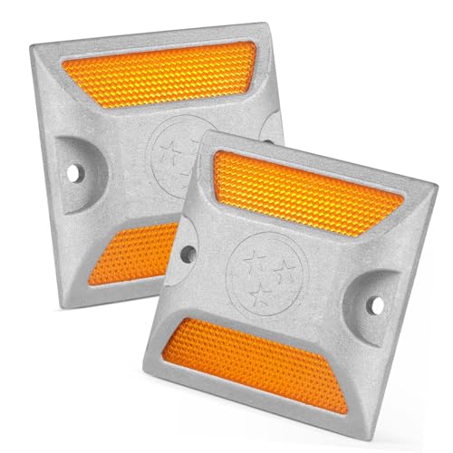 Marcadores reflectantes para pavimento de aluminio miniatura 1