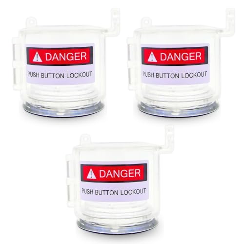 TRADESAFE Emergency Stop Button Cover, Round E-Stop Cover, 3-Piece Lockout