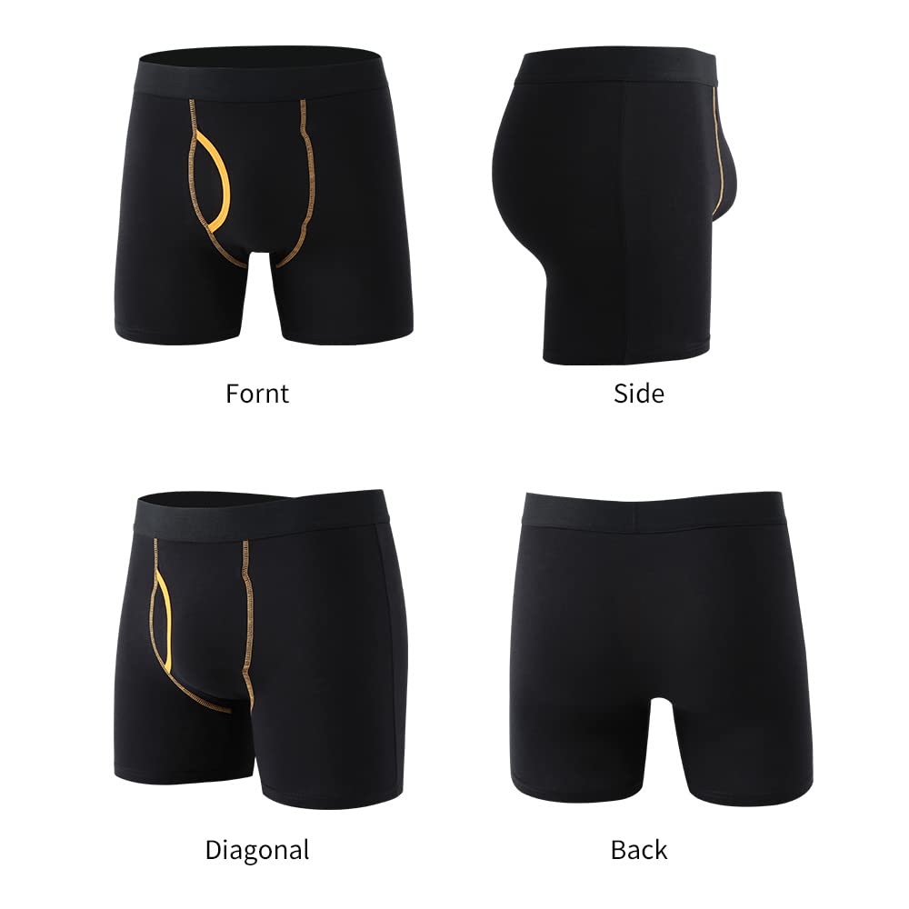 Boxer Uomo 5 Pack Boxer Briefs Cotone Elasticizzati Mutande