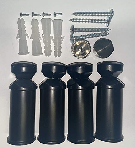 Support Pour Radiateur Sèche-serviettes en Blanc Chrome Et Noir Adapté Pour Tout Droit Et Courbé Radiateur - 2. Noir