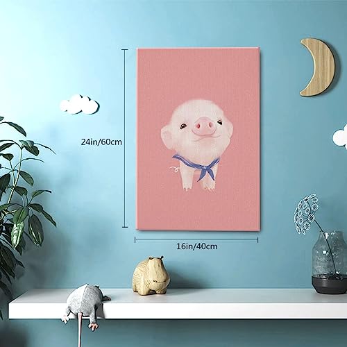Impression sur toile de cochon rose moderne pour decoration murale - 7