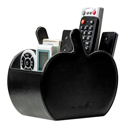 FULYA Suporte de controle remoto para mesa, suporte de controle remoto | Caixa remota de couro PU co