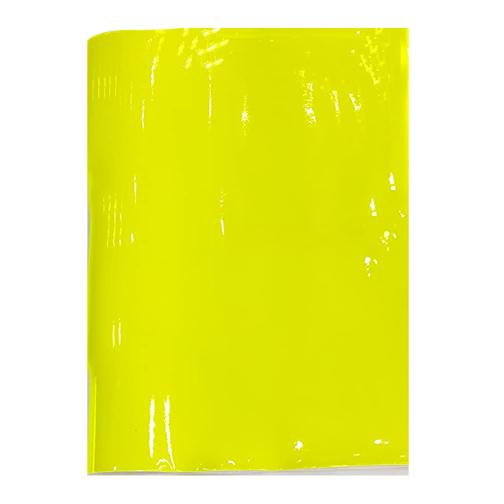 30x135cm Glossy Faux Leather Roll, Shiny Mirrored Synthetic Crafts Fabric for Hair Bows Clips Making (Yellow) - Image 4